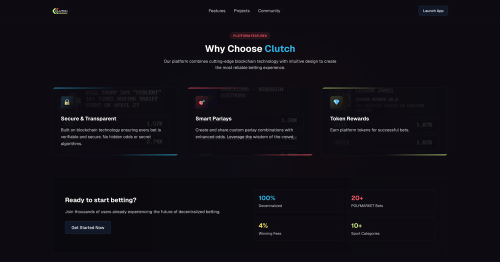 Screenshot of Clutch website