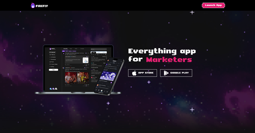 Screenshot of Firefly website