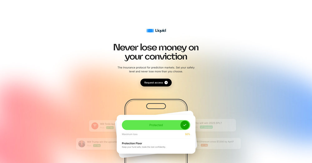 Screenshot of Liquid website