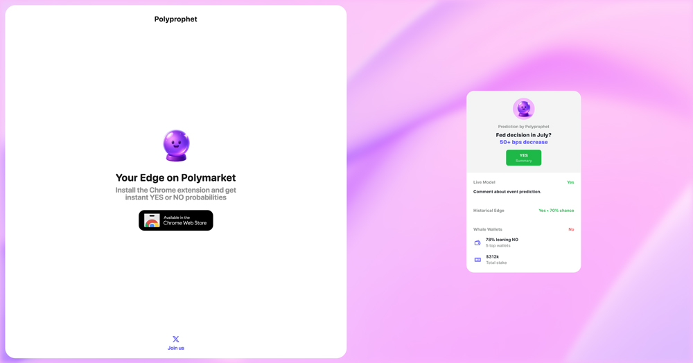 Screenshot of Polyprophet website