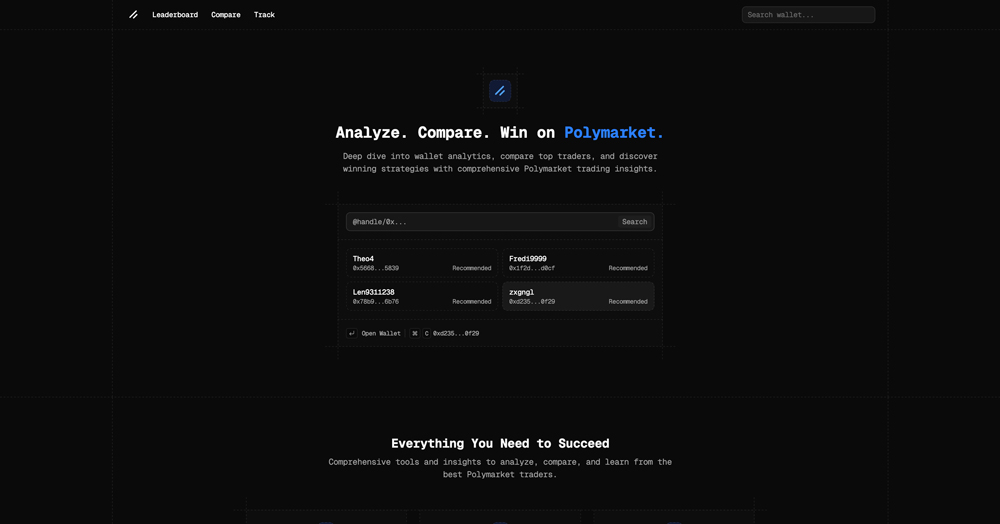 Screenshot of PolyWallet website