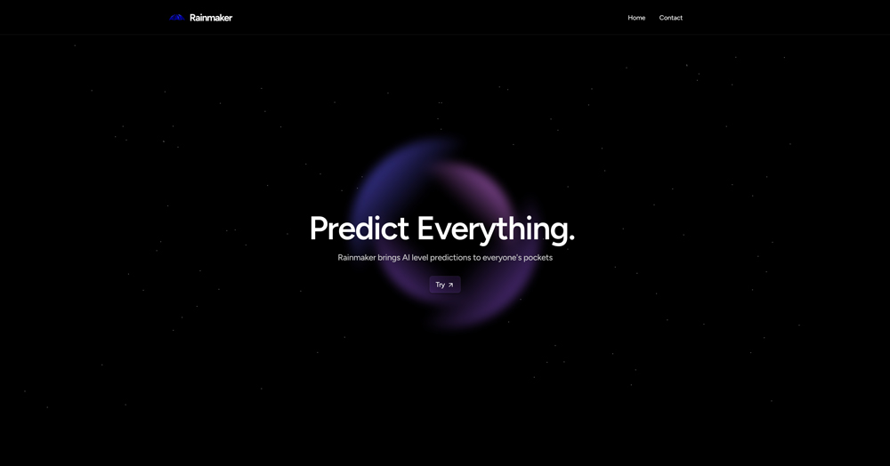 Screenshot of Rainmaker website